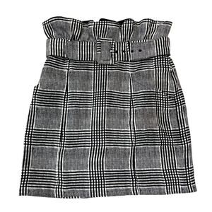 Fleur du Mal Plaid Tartan Paper Bag Designer Mini Skirt Size 0 XS